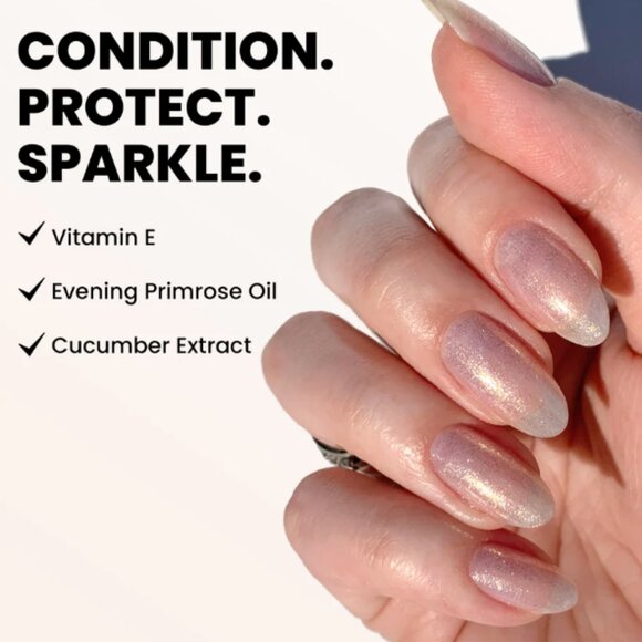 ❣️2/$36 NEW Londontown Kur Shimmering Nail Highlighter Sunkissed Shimmer Full Sz - Picture 4 of 9